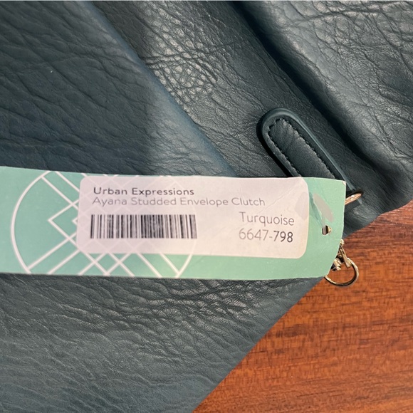 NWT Turquoise Stitch Fix (Urban Expressions) Clutch/Shoulder Bag - Picture 7 of 8